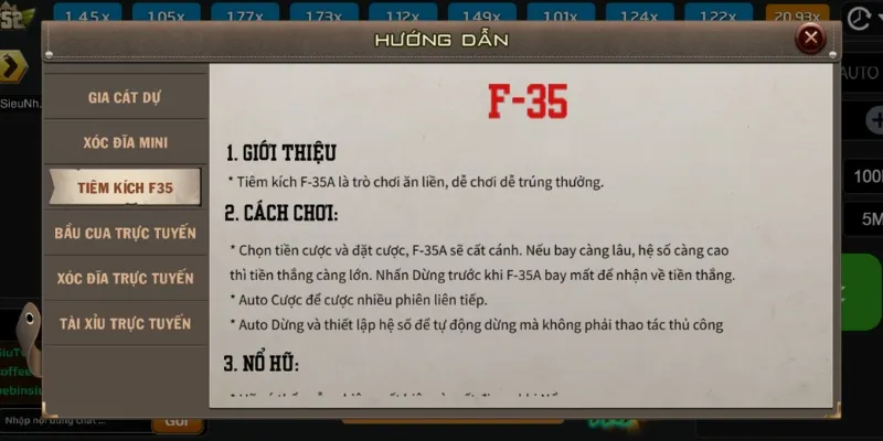 quy dinh va cach choi tiem kich f35 co ban cho tan binh Quy định và kinh nghiệm chơi Tiêm Kích F35 cơ bản cho tân binh
