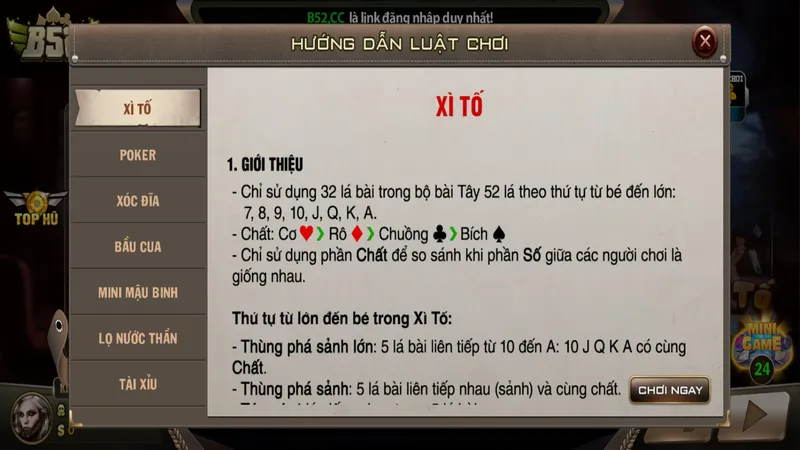 cach choi xi to