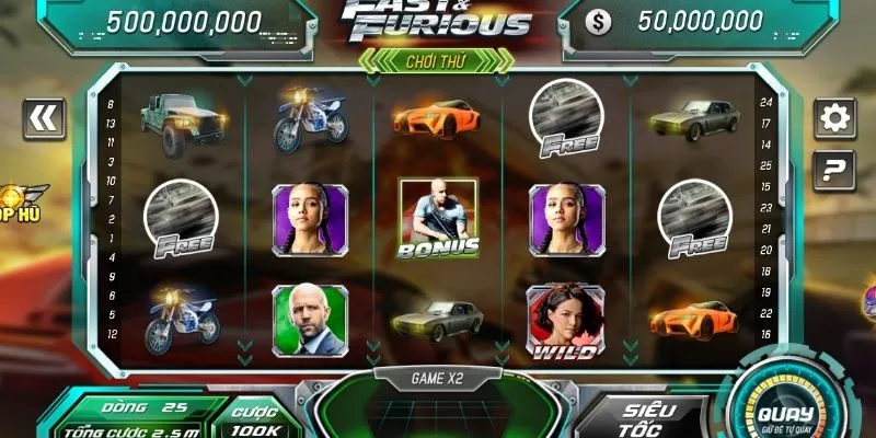 gioi thieu ve tro choi fast furious b52club Giới thiệu về trò chơi Fast & Furious B52Club